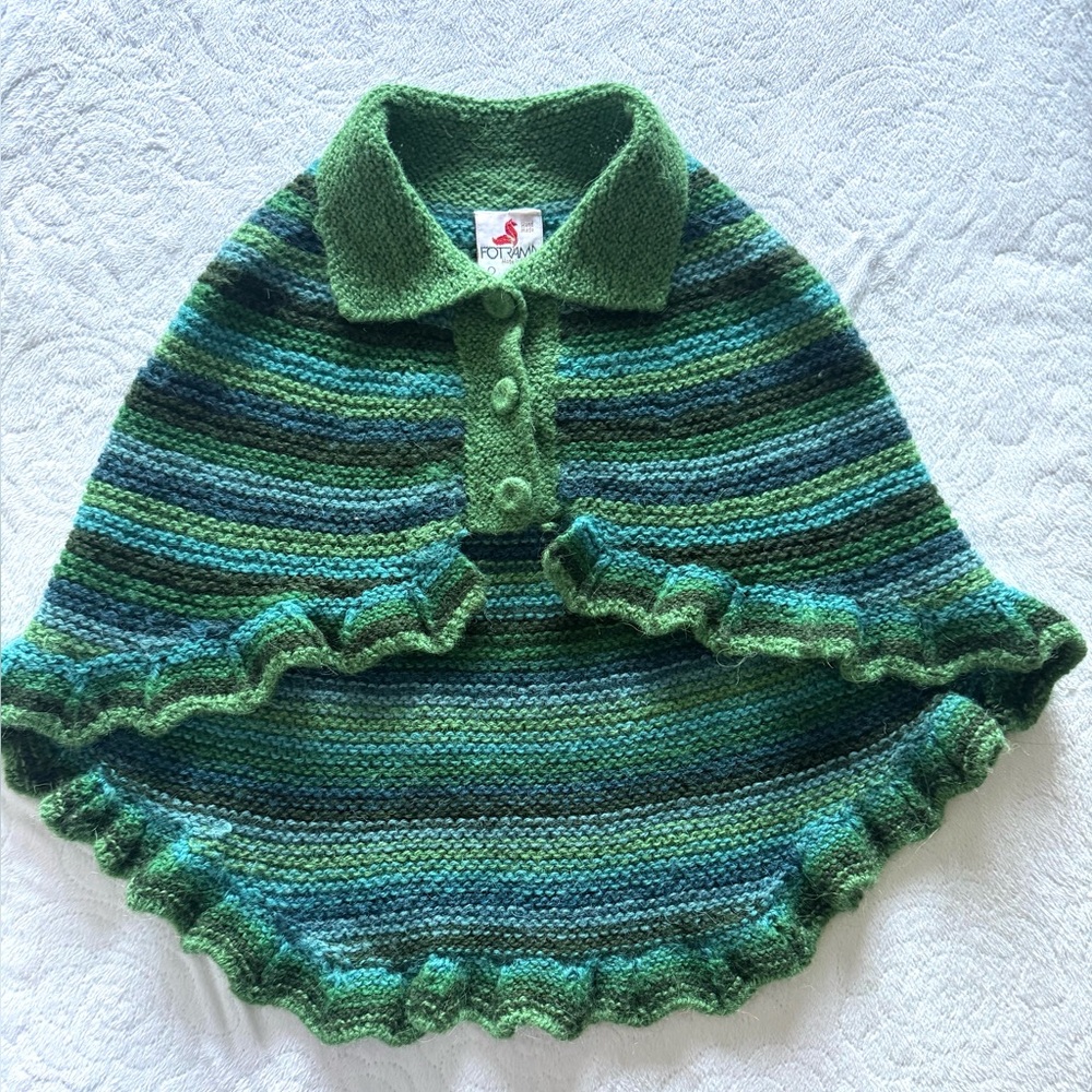 Beautiful Handmade Poncho 100% Alpaca